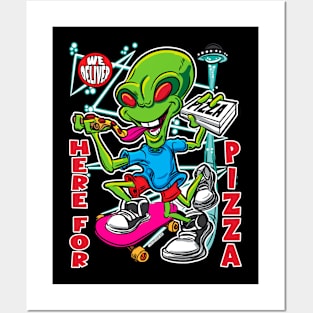 Here For Pizza Posters and Art